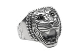 Lion head ring: oxidized sterling silver ring, heavy silver lion ring - Fine Jewelry by Anastasia Savenko